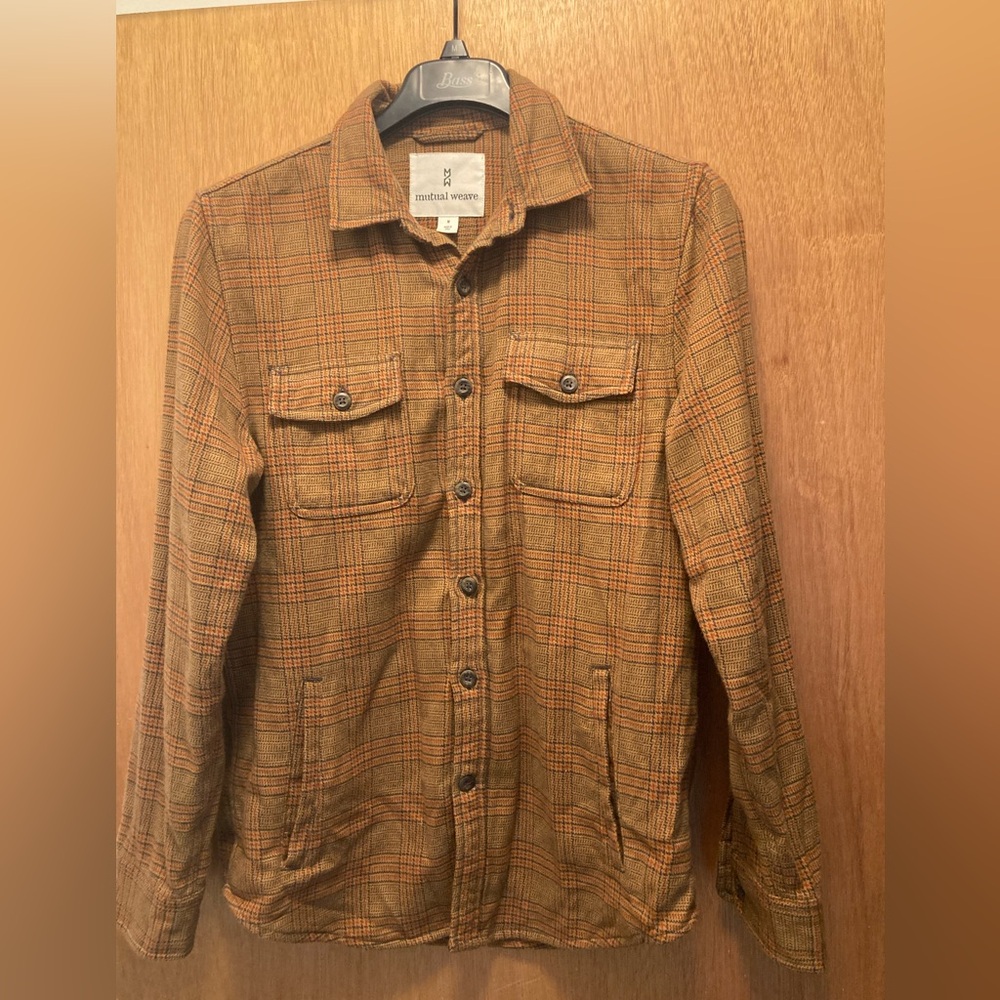 Mutual Weave Plaid Cotton Shirt Jacket Medium VGC